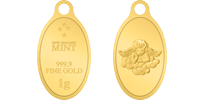Златно кюлче-медальон за новородени "Ангелче"