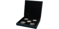 Колекционна серия от 5 сребърни монети х 2 тройунции с частично позлатяване "Google ZOOM"