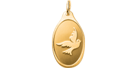 Златно кюлче-медальон "Гълъб"