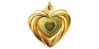 Златно кюлче-медальон "Сърце" с холограма 2003 г. тип зебра
