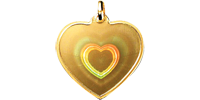Златно кюлче-медальон "Сърце" с холограма 