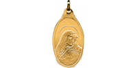 Златно кюлче-медальон "Католическа Богородица"
