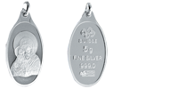 Сребърно кюлче-медальон  "Православна Богородица"