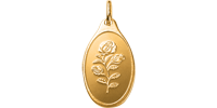 Златно кюлче-медальон "Роза"