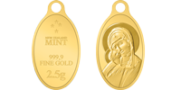Златно кюлче-медальон "Православна Богородица"
