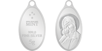 Сребърно кюлче-медальон  "Православна Богородица"