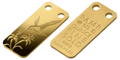 Златно кюлче-медальон от 1/5 тройунция "icOns WINGS" Колибри