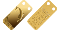 Златно кюлче-медальон "icOns WAVE" "Делфин"