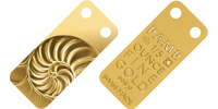 Златно кюлче-медальон "icOns WAVE" "Раковина"