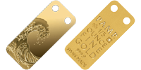Златно кюлче-медальон "icOns WAVE" "Вълна"