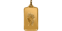 Златно кюлче-медальон "Зима"