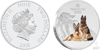 Монета сребро "Година на кучето" 2018